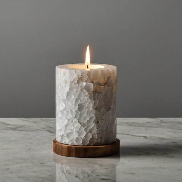 Msi Arctic White Quartz Candle Holders - Image 3