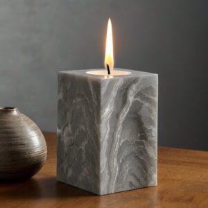 Msi Bianco Drift Quartz Candle Holders