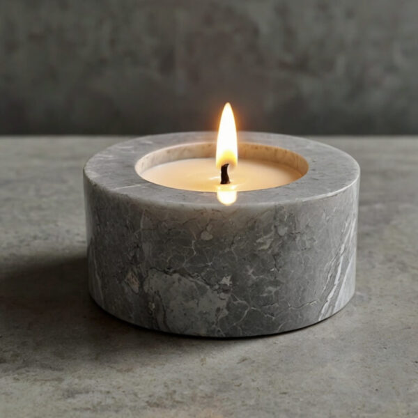 Msi Bianco Drift Quartz Candle Holders - Image 4