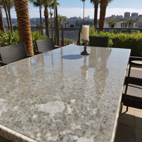 Msi Bianco Drift Quartz Outdoor Table - Image 3