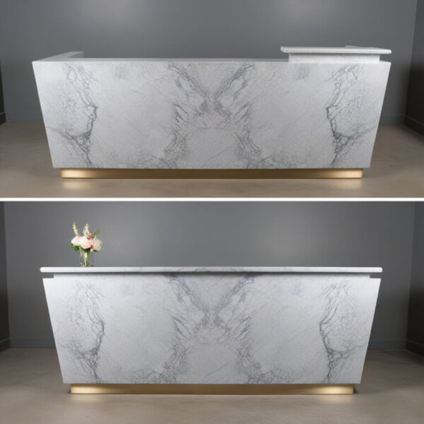 Nero Marquina Marble Reception Desk - Image 2