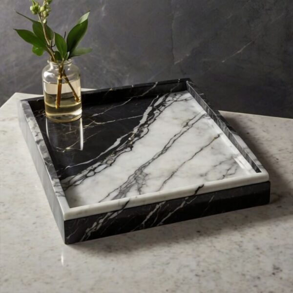 Nero Marquina Marble Tray