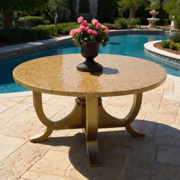 New Venetian Gold Granite Outdoor Table