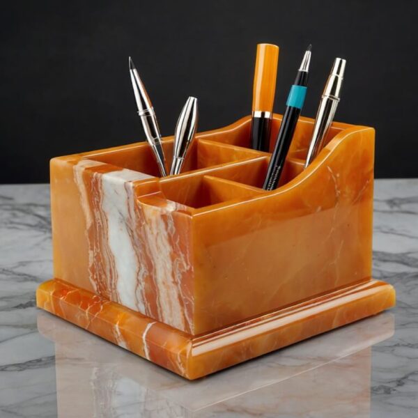 Orange Onyx Desk Organizer - Image 4