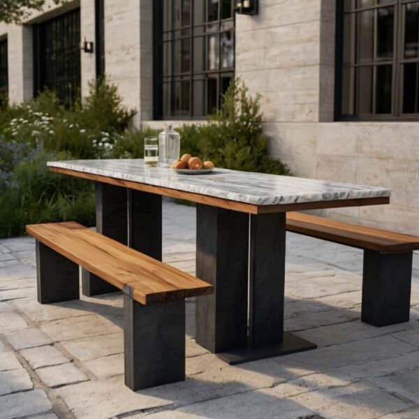 Outdoor Table And Bench