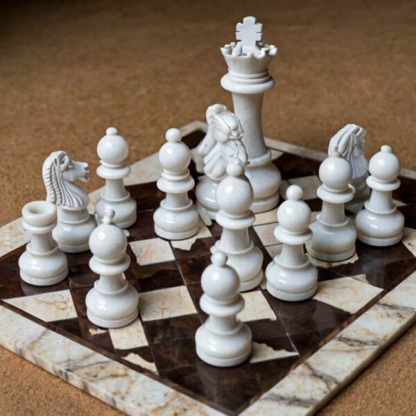 Pentalquartz Classic White Quartz Chess Set - Image 2