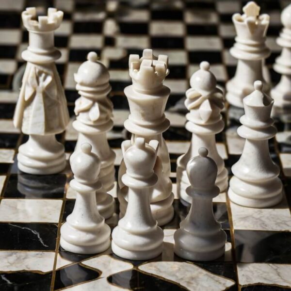 Pentalquartz Classic White Quartz Chess Set - Image 3