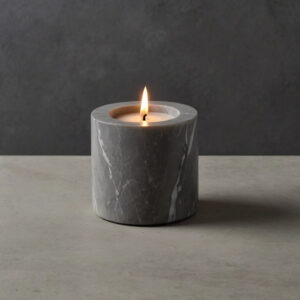 Petra Grey Candle Holders