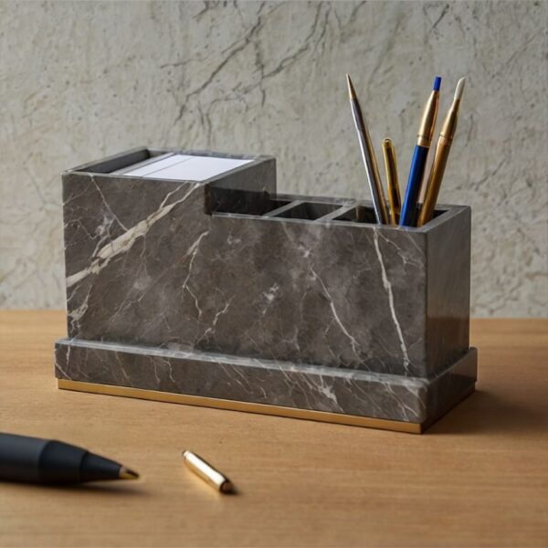 Pietra Grey Marble Desk Organizer - Image 2