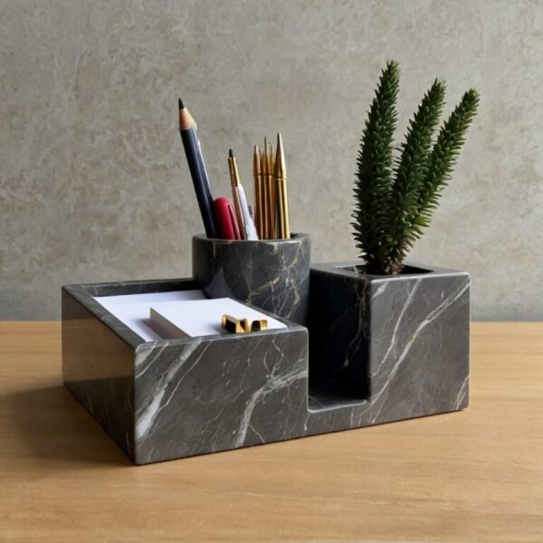 Pietra Grey Marble Desk Organizer - Image 4