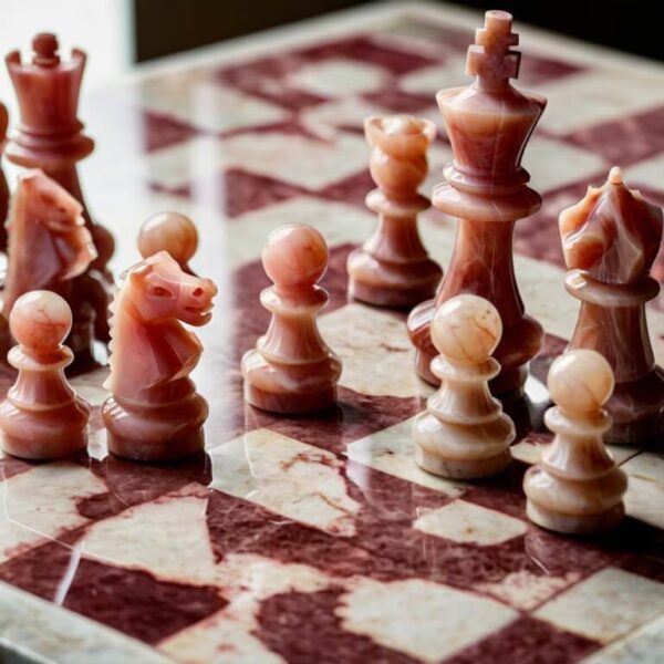 Pink Onyx Chess Set - Image 3