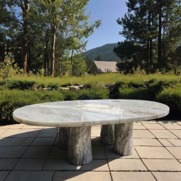 Polar Bear Quartzite Outdoor Table