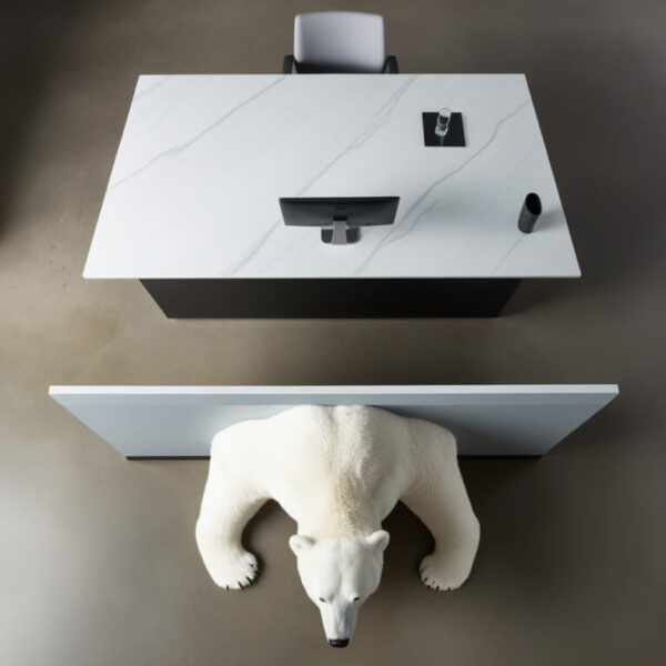 Polar Bear Quartzite Reception Desk - Image 2