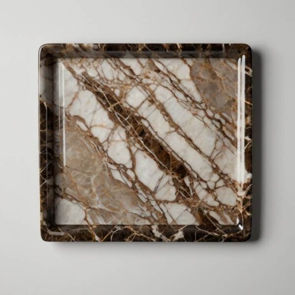 Polished Emperador Marble Tray