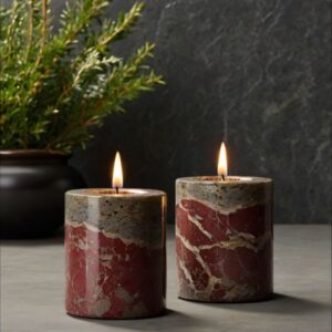Porphyry Stone Candle Holders