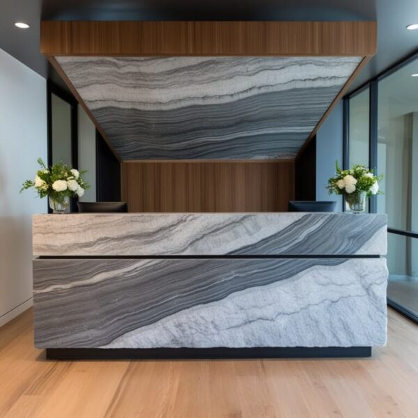 Porphyry Stone Reception Desk