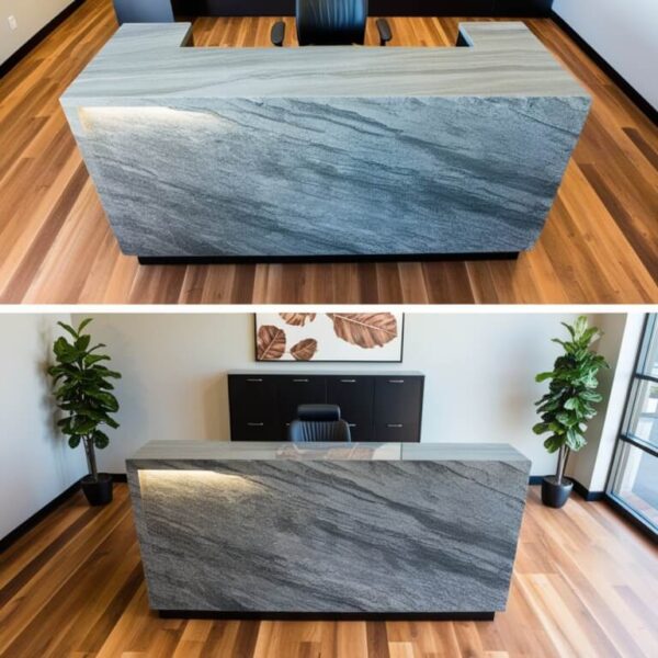 Porphyry Stone Reception Desk - Image 2