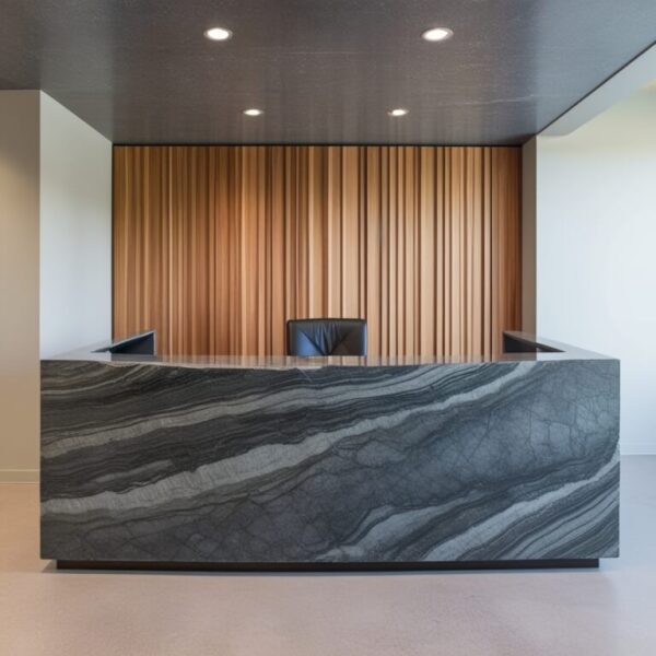 Porphyry Stone Reception Desk - Image 3