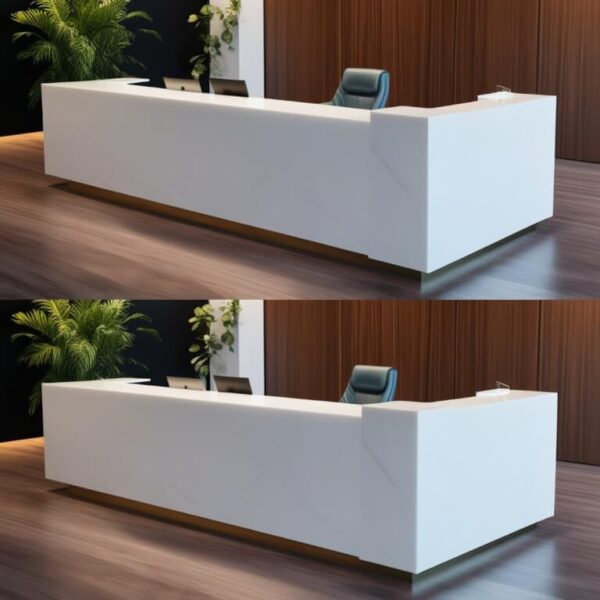 Reception Desk White - Image 4