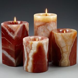 Red Onyx Candle Holders