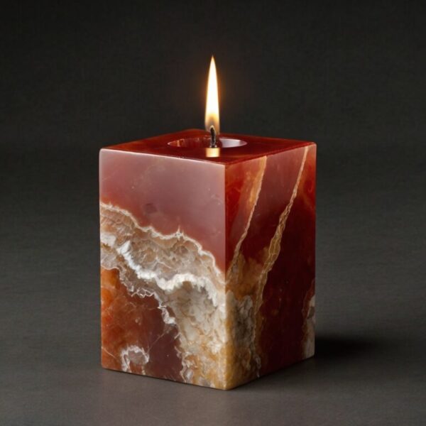 Red Onyx Candle Holders - Image 2