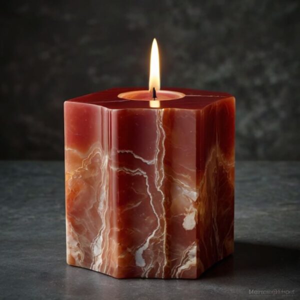 Red Onyx Candle Holders - Image 3