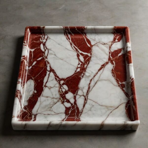 Rosso Levanto Marble Tray - Image 2