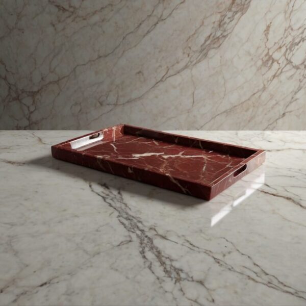 Rosso Levanto Marble Tray - Image 3
