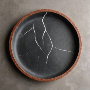 Round Leather Tray