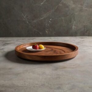 Round Wooden Tray