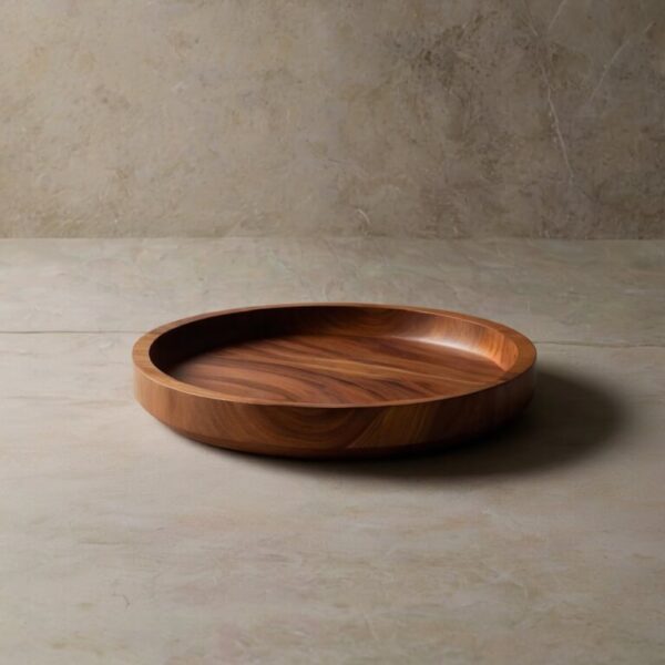 Round Wooden Tray - Image 2