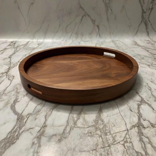Round Wooden Tray - Image 3