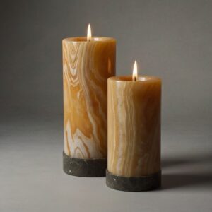 Sand Onyx Candle Holders