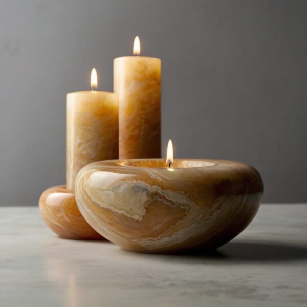 Sand Onyx Candle Holders - Image 3
