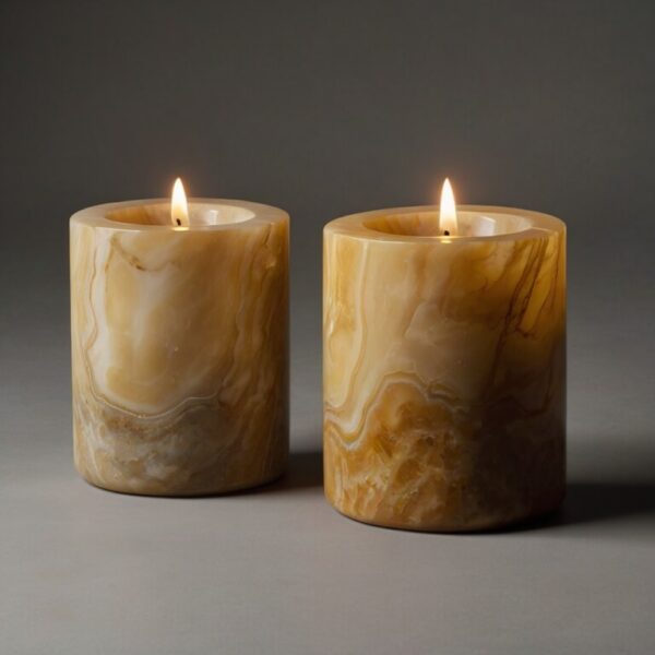 Sand Onyx Candle Holders - Image 4