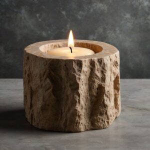 Sandstone Candle Holders