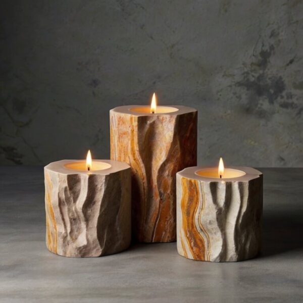 Sandstone Candle Holders - Image 2