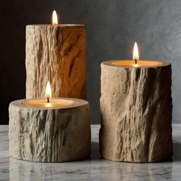 Sandstone Candle Holders - Image 3