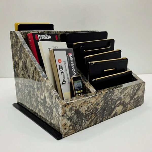 Santa Cecilia Granite Desk Organizer