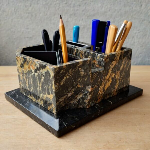 Santa Cecilia Granite Desk Organizer - Image 2