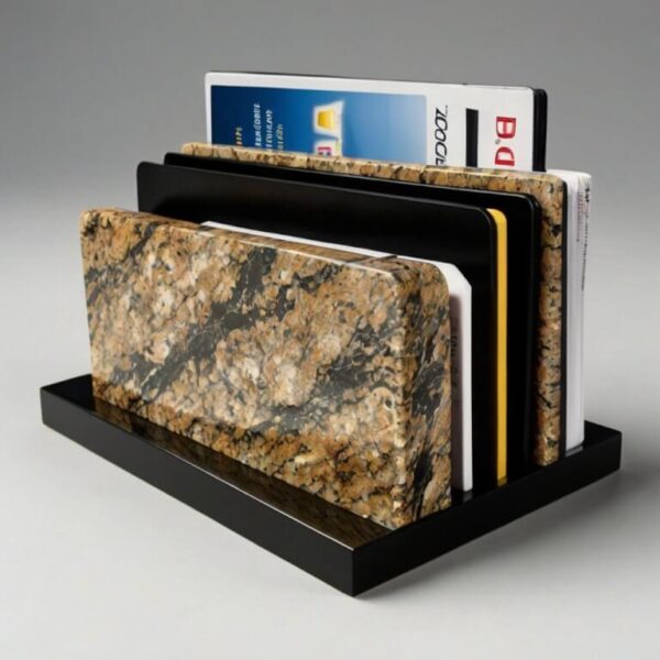 Santa Cecilia Granite Desk Organizer - Image 3
