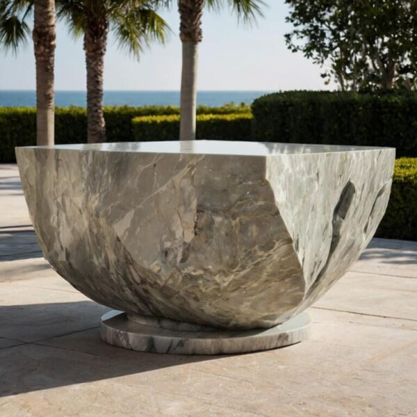 Sea Pearl Quartzite Outdoor Table - Image 2