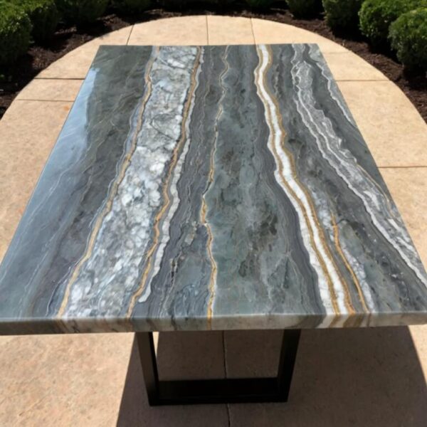Sea Pearl Quartzite Outdoor Table - Image 4