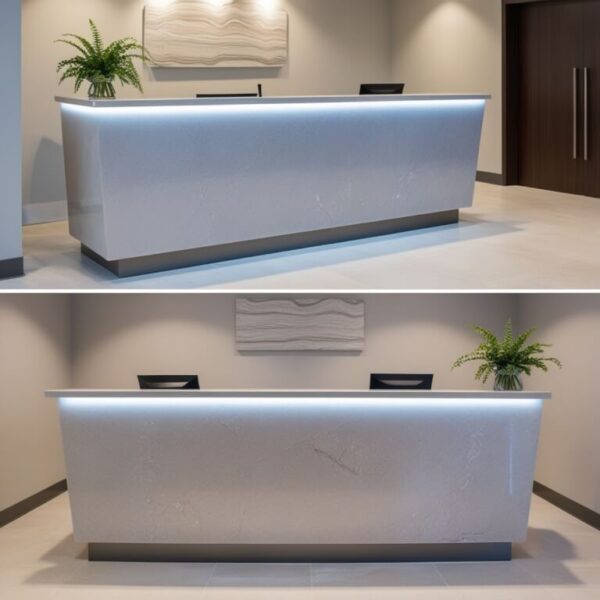 Sea Pearl Quartzite Reception Desk