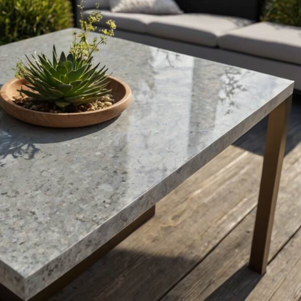 Silestone Lagoon Quartz Outdoor Table - Image 3