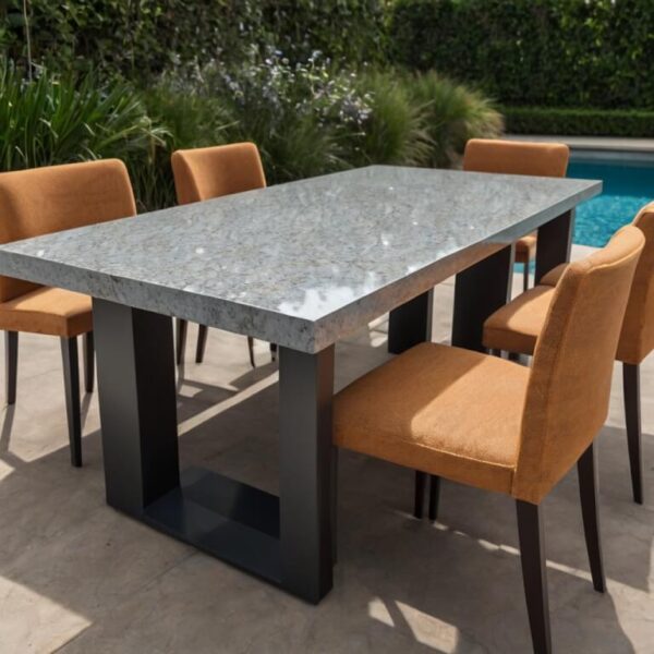 Silestone Lagoon Quartz Outdoor Table - Image 4