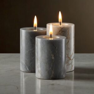 Silestone Lyra Quartz Candle Holders