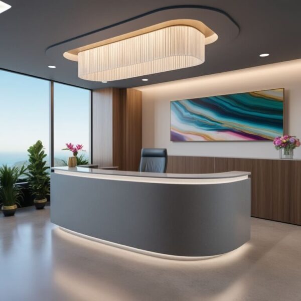 Silestone Lyra Quartz Reception Desk - Image 2