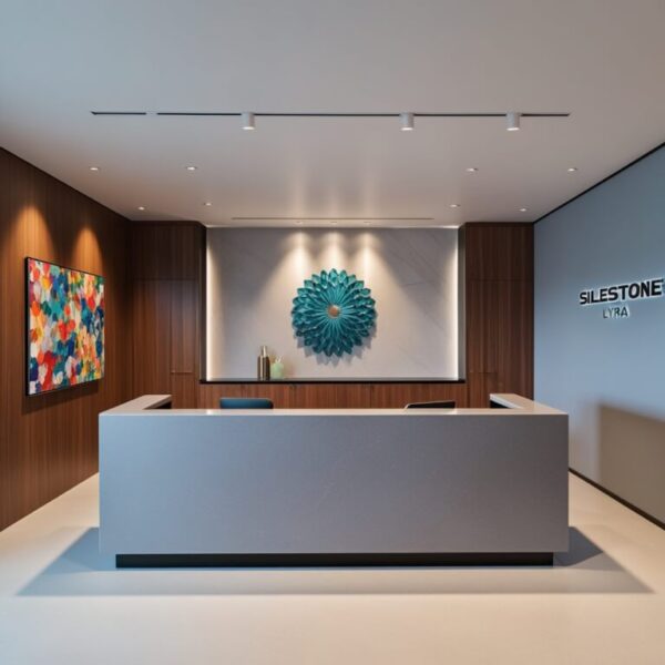 Silestone Lyra Quartz Reception Desk - Image 3
