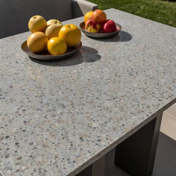 Silestone Stellar Snow Quartz Outdoor Table - Image 3